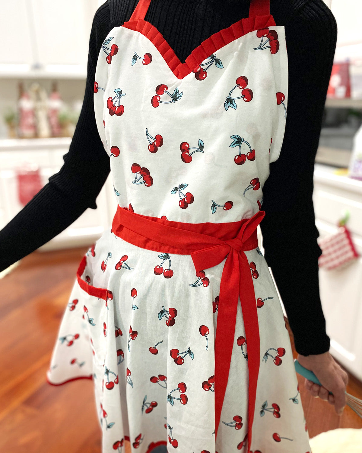 Wrapables Adjustable Flirty Hostess Apron, Sweet Cherries | Michaels